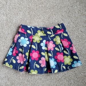 Girl's Floral Pleated Skort